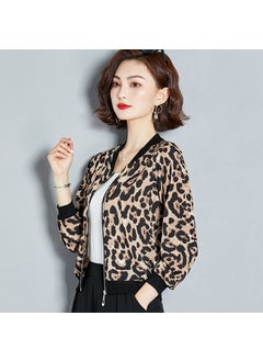 Generic 2024 Summer New Large Size Loose Fit Jacket Cardigan Top Short Jacket Trendy Printing Sun Protection Baseball Uniform For Women 2030# 