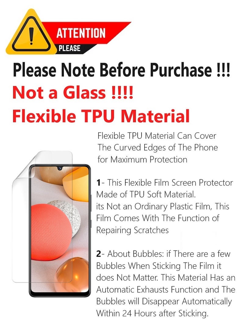 Unipha Flexible TPU Screen Protector Designed For Samsung Galaxy A42 5G Clear HD Self Healing Unbreakable Film - Image 2