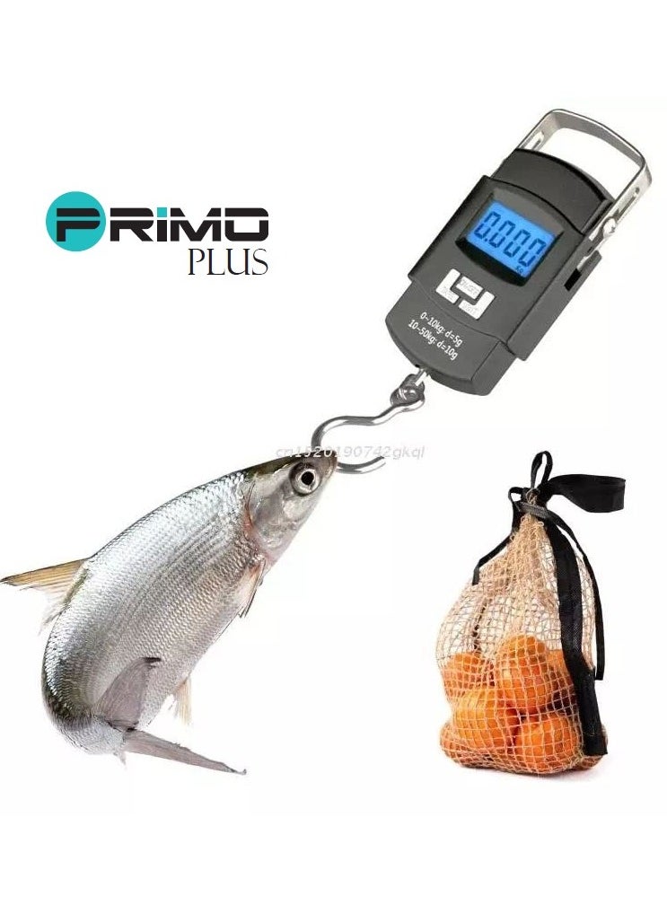 PRIMO PLUS - LCD Digital Hanging Luggage Weighing Scale Black - Image 1