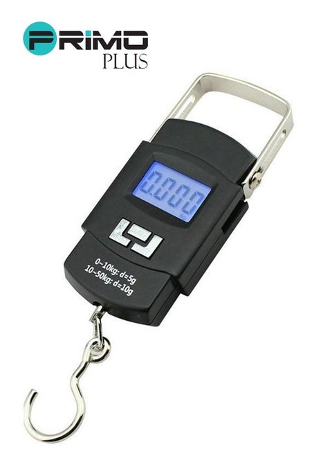 LCD Digital Hanging Luggage Weighing Scale Black