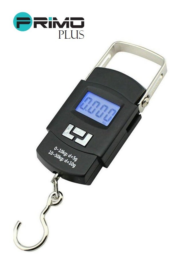 PRIMO PLUS - LCD Digital Hanging Luggage Weighing Scale Black - Image 1