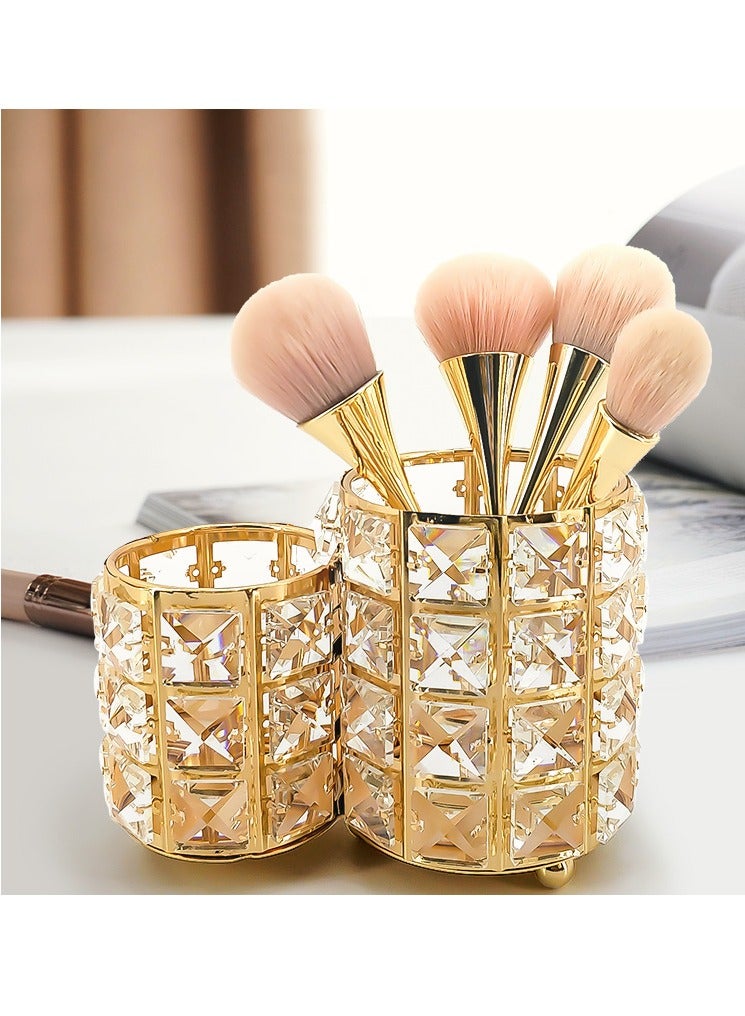 Luxury Crystal Makeup Brush Storage Bin - The Perfect Combination of Art and Function - Image 1