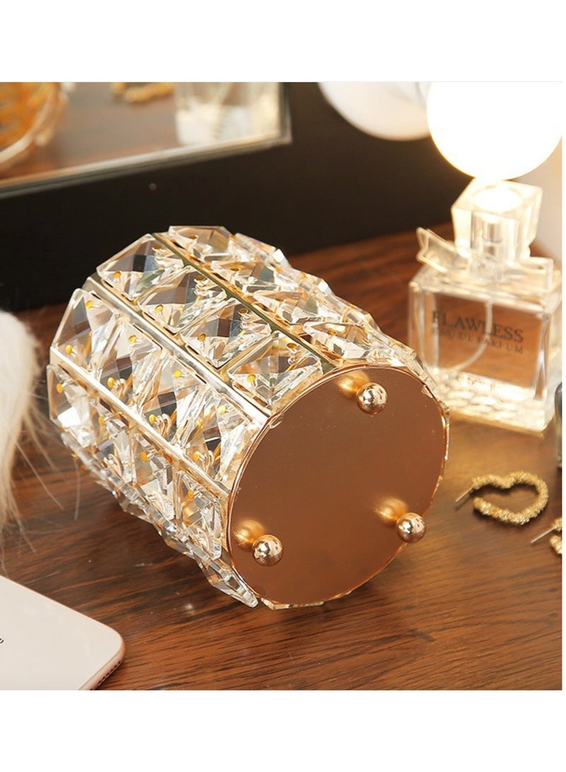 Luxury Crystal Makeup Brush Storage Bin - The Perfect Combination of Art and Function - Image 2