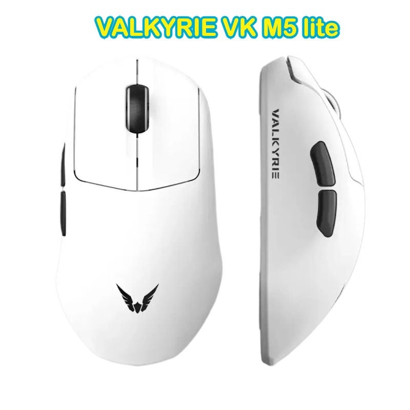 Valkyrie VK M5 Wireless Gaming Mouse 3-Mode 56g Ultra Lightweight 650mAh, White - Image 1
