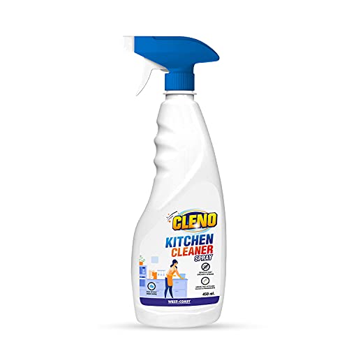 Cleno Kitchen Cleaner Spray Cleans Sticky Dirt from Gas Stove/Kitchen Sink/Slab/Exhaust Fans & Cabinets/Tiles/Platforms/Granite Tops/Stovetops, 450 ml - Image 1