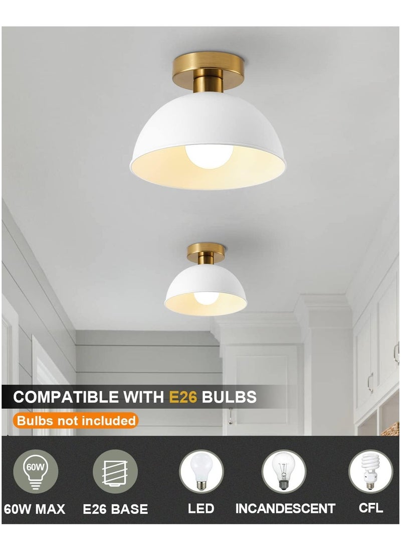ERENYEA Semi Flush Mount Ceiling Light, Modern Ceiling Light Fixture for Kitchen Island Dining Room Foyer Hallway Porch Barn Loft  - Image 2