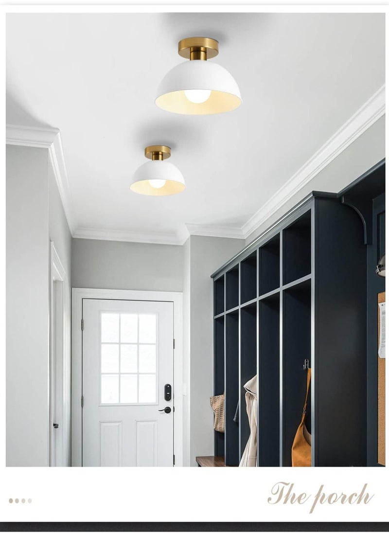 ERENYEA Semi Flush Mount Ceiling Light, Modern Ceiling Light Fixture for Kitchen Island Dining Room Foyer Hallway Porch Barn Loft  - Image 3