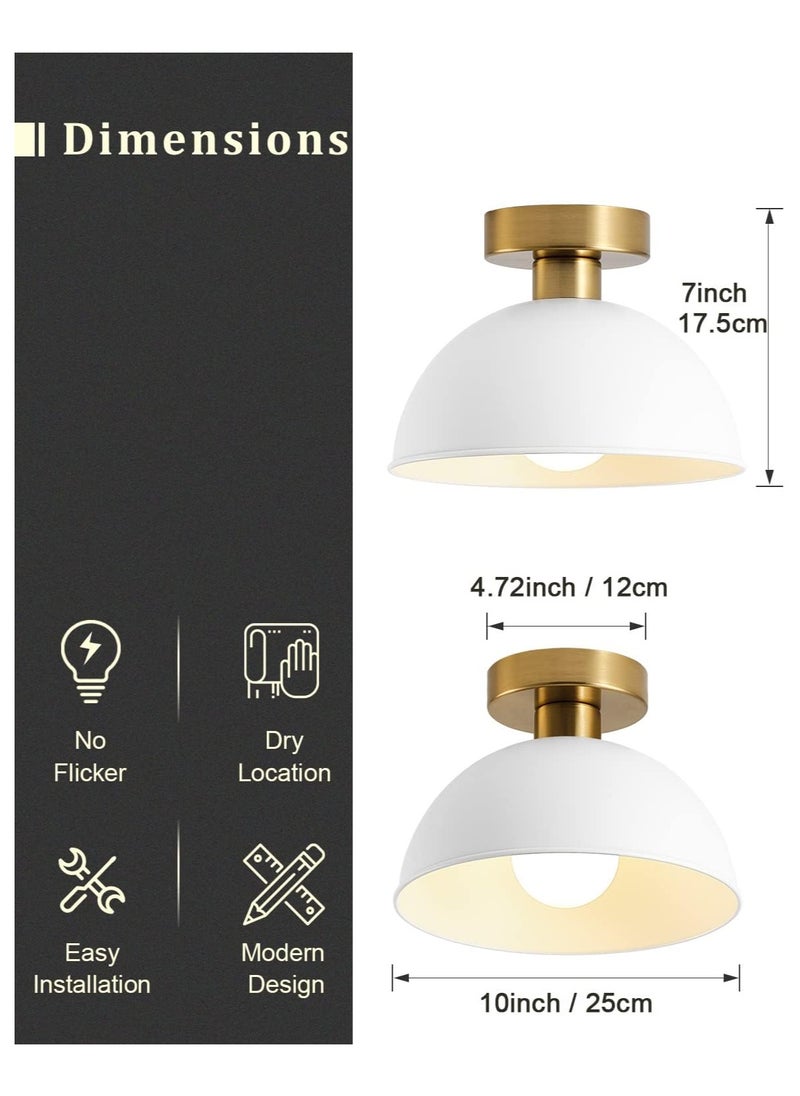 ERENYEA Semi Flush Mount Ceiling Light, Modern Ceiling Light Fixture for Kitchen Island Dining Room Foyer Hallway Porch Barn Loft  - Image 4