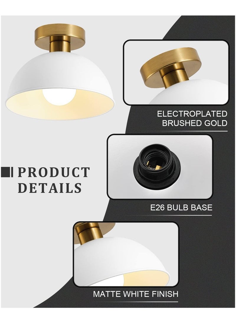 ERENYEA Semi Flush Mount Ceiling Light, Modern Ceiling Light Fixture for Kitchen Island Dining Room Foyer Hallway Porch Barn Loft  - Image 5