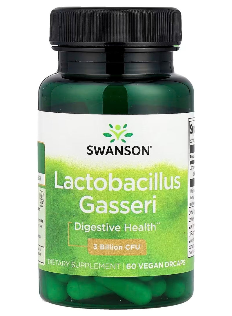 سوانسون، لاكتوباسيلوس جاسيري، 3 مليارات وحدة تشكيل مستعمرة، 60 كبسولة نباتية