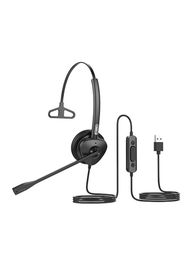 فانفيل Fanvil Crystal Audio Headset HT301-U (Monaural) with USB Portal supports ENC noise reduction technology, offering an immersive HD audio experience - Image 1