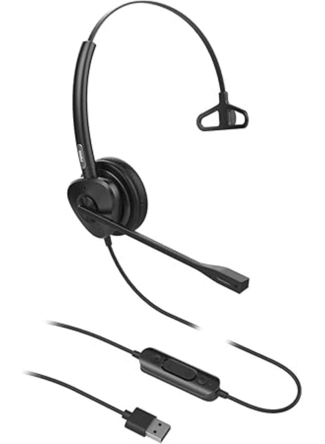 فانفيل Fanvil Crystal Audio Headset HT301-U (Monaural) with USB Portal supports ENC noise reduction technology, offering an immersive HD audio experience - Image 3