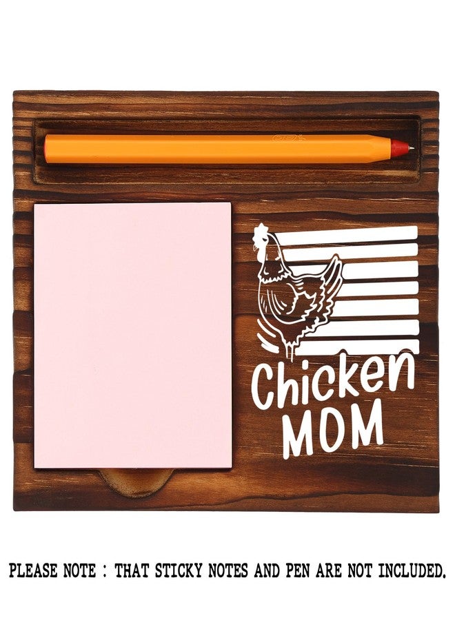 TRCENDE Funny Chicken Mom Gifts for Women, Chicken Mom Design, Fun Farmhouse Style, Ideal Cute Gift for Chicken Lady, Perfect for Christmas Birthday New Job, Self-Stick Note Pad Holder XBT19 - Image 2