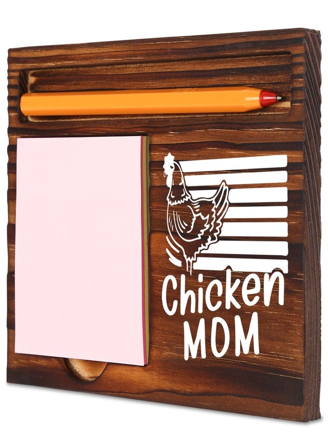 TRCENDE Funny Chicken Mom Gifts for Women, Chicken Mom Design, Fun Farmhouse Style, Ideal Cute Gift for Chicken Lady, Perfect for Christmas Birthday New Job, Self-Stick Note Pad Holder XBT19 - Image 1