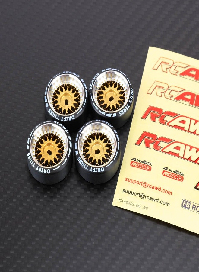 RCAWD for 1/28 Mini-Z AWD AMZ Mini-Q AMR GLA DRZ Mini-D IW04M Wltoys XRX BZ IW05 IW06 Drift Wheel Tire Set Upgrades,No More Glue Parts 27mm Diam, Sun-Type,Yellow - Image 5