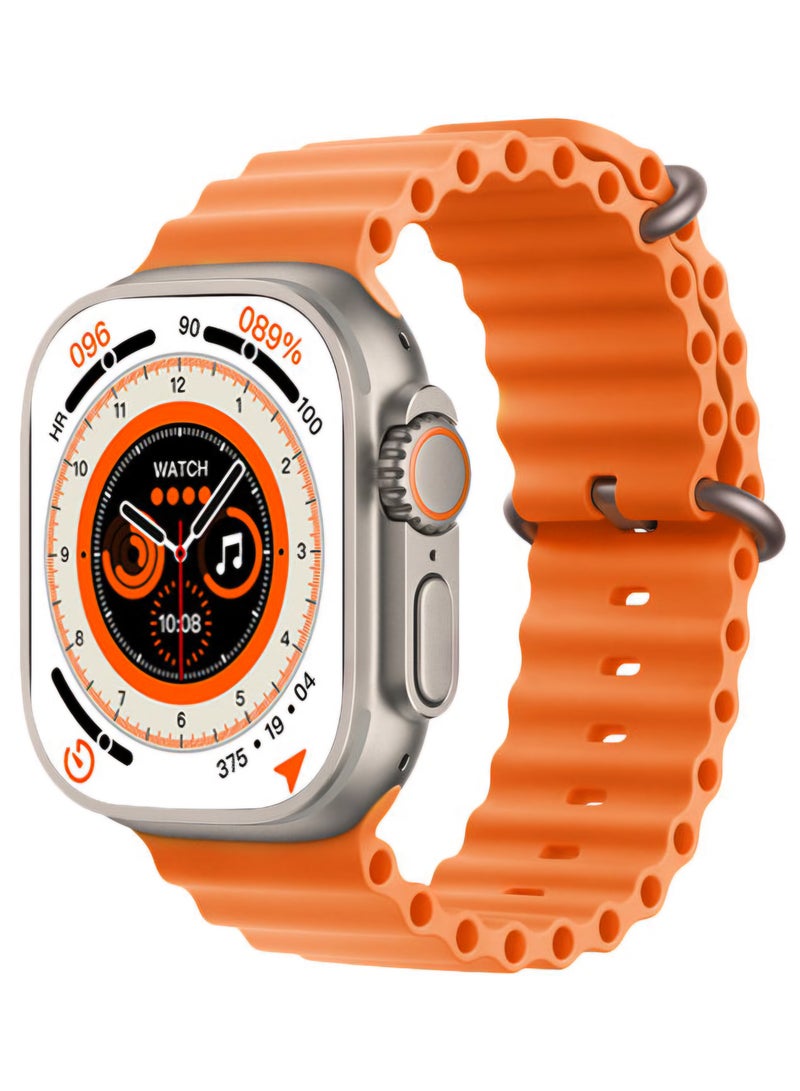T900 Ultra NFC Bluetooth Call Wireless Charging Smartwatch (Orange) - Image 1