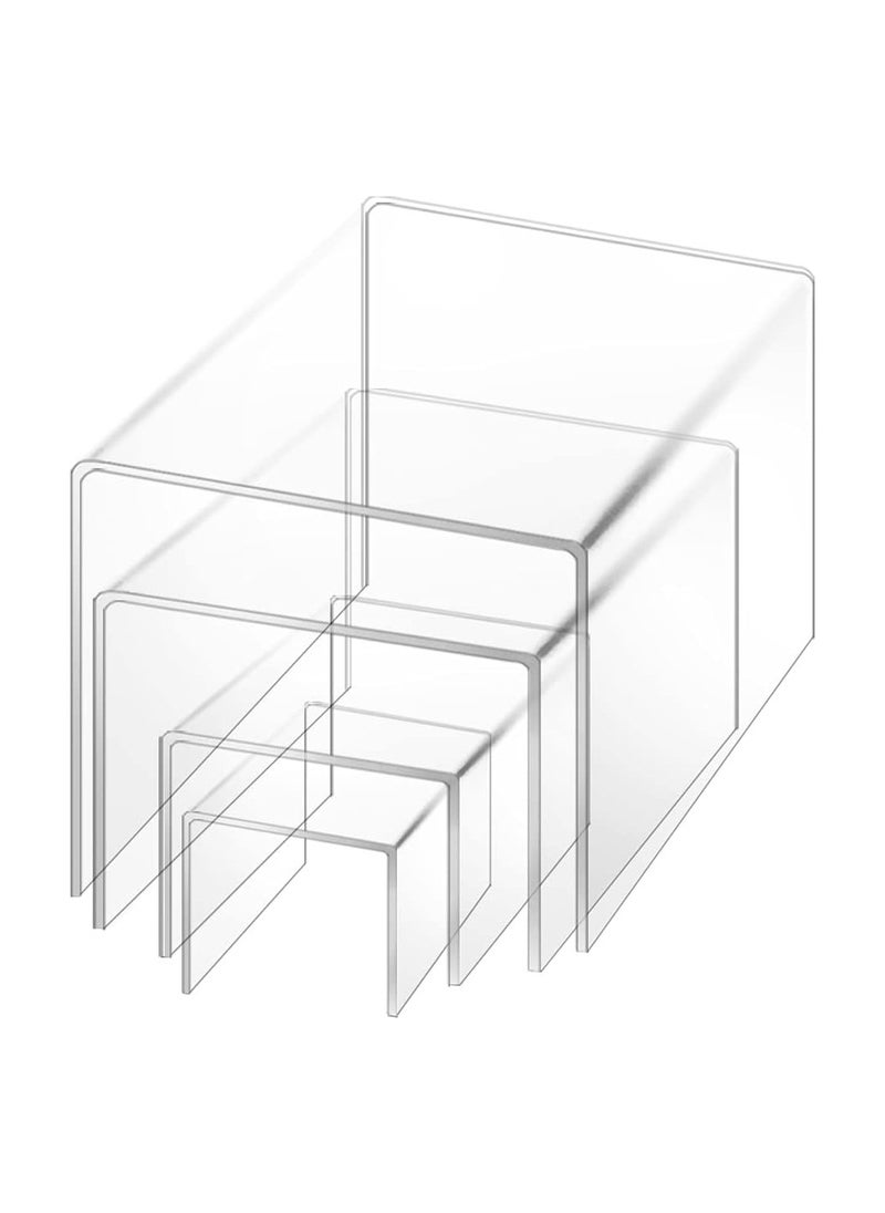 Set of 4 Clear Acrylic Risers Display, findTop Clear Product Stand, Jewelry Display Riser Shelf Showcase for Figures Store, Candy Dessert Display Stand-3", 4", 5", 6" - pzsku/Z47A381F7419320CB3AF3Z/45/_/1734010547/cab9640f-b269-4316-8ac5-d8ca798c74a2