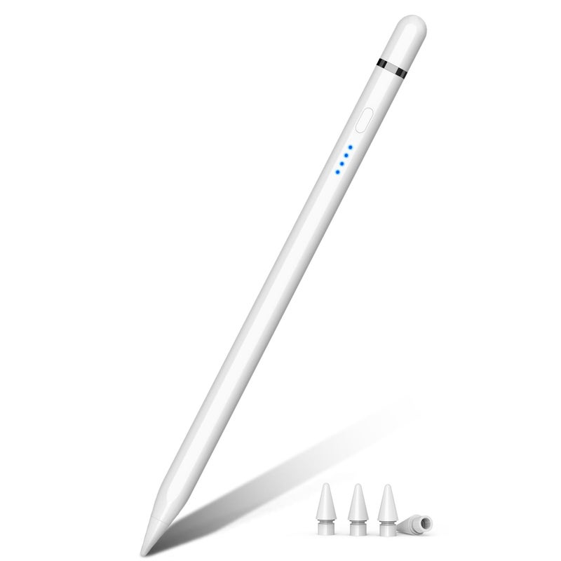 HATOKU Pencil 1st Generation for iPad A16 (2025-2018), Pencil USB C Fast Charging and Magnetic with Tilt Sensitivity & Palm Rejection for iPad Air 3/4/5/M2/M3, Mini 5/6/7, i-Pad 6-11, Pro 11/12.9"/M4 (White) - Image 1