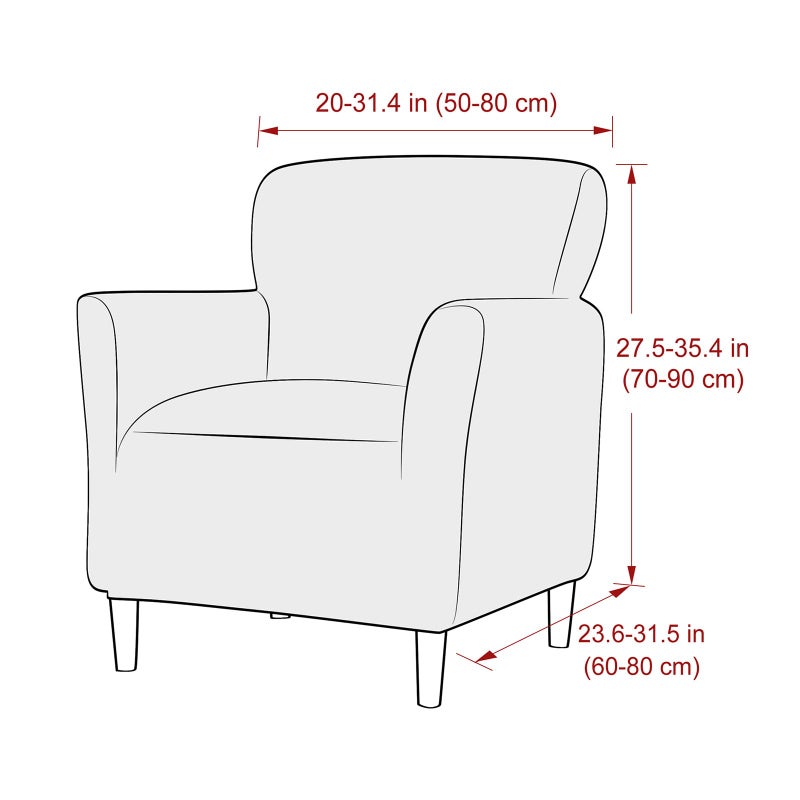 LiveGo Stretch Mid Century Modern Armchair Slipcover 1-Piece Jacquard Accent Chair Covers with Arms Soft Waterproof Chair Slipcovers for Living Room Furniture Protector Office (Color C) - Image 2