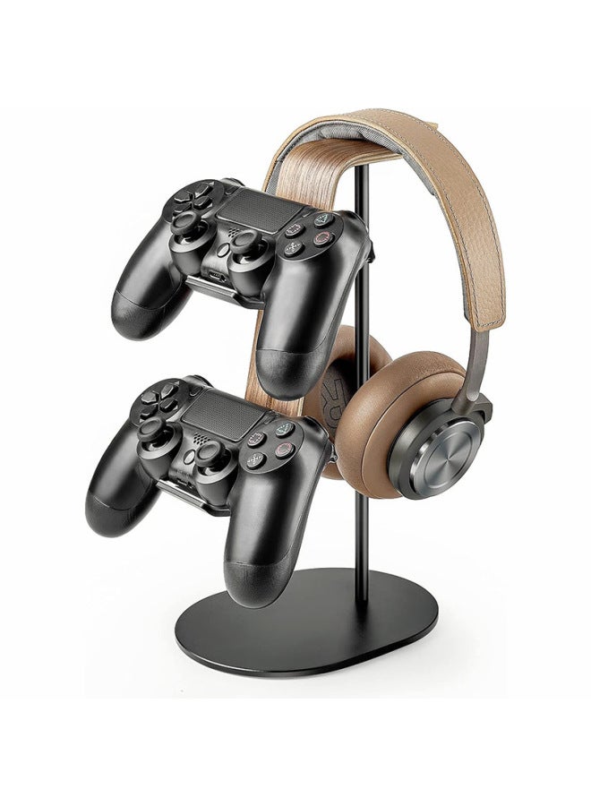 Headset Bracket Game Handle Artifact Headset Earplugs Universal Multi-model College Students' Dormitory Good Storage-Style:Black-base Figure-eight Legs - Image 1