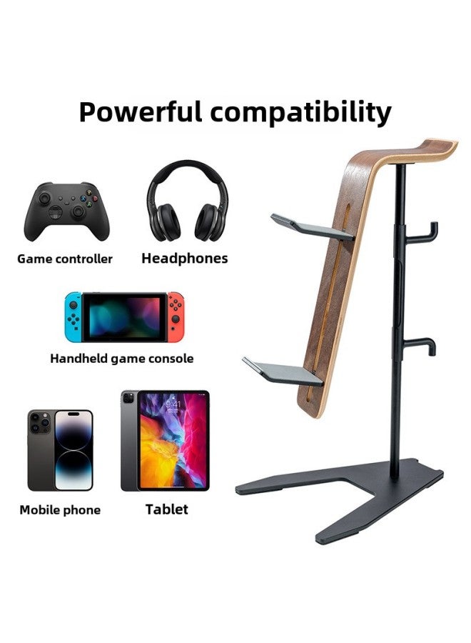 Headset Bracket Game Handle Artifact Headset Earplugs Universal Multi-model College Students' Dormitory Good Storage-Style:Black-base Figure-eight Legs - Image 3