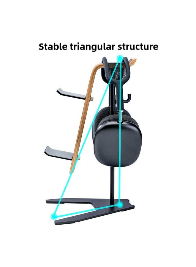 Headset Bracket Game Handle Artifact Headset Earplugs Universal Multi-model College Students' Dormitory Good Storage-Style:Black-base Figure-eight Legs - Image 4