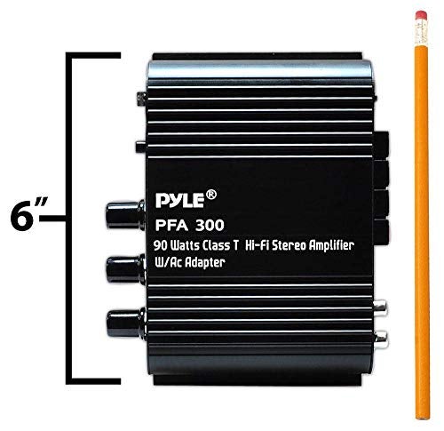 Pyle Power Home HiFi Stereo Amplifier - 90 Watt Portable Dual Channel Surround Sound Audio Receiver w/ 12V Adapter - For Subwoofer Speaker, MP3, iPad, iPhone, Car, Marine Boat, PA System - PFA300 - Image 4