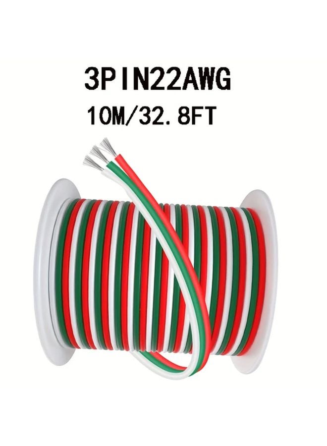 393 7 Inch 22AWG RGB Extension Cable 3 Pin to 4 Pin Connector for WS2812B WS2811 LED - Image 1