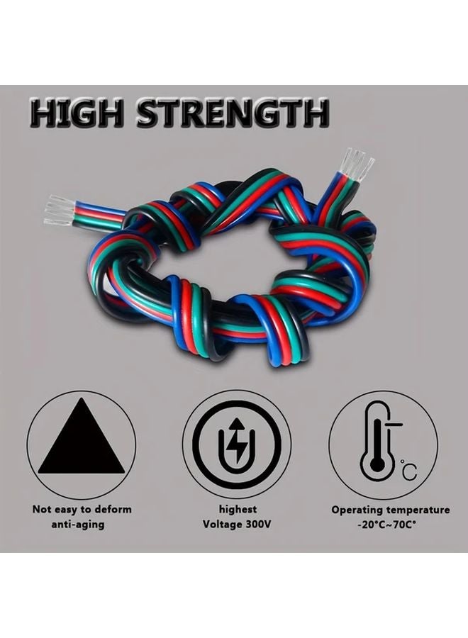 393 7 Inch 22AWG RGB Extension Cable 3 Pin to 4 Pin Connector for WS2812B WS2811 LED - Image 3