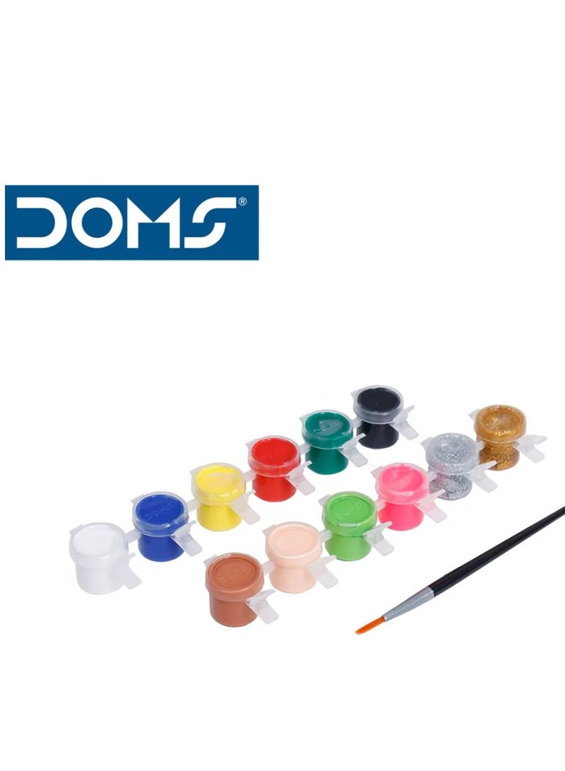 دومس 12 قطعة. تمبرا كولور + فرشاة واحدة - Image 2
