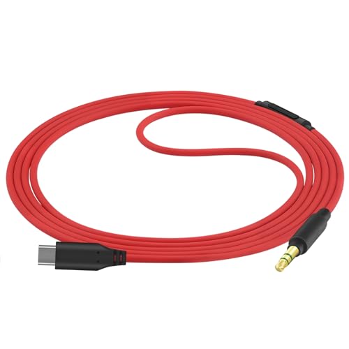 GEEKRIA USBC Digital to Audio Cable with Mic Compatible with VModa Crossfade LP2 XS V80 Headphone Replacement TypeC Cord with Inline Microphone and Volume Control 56ft17m - Image 3
