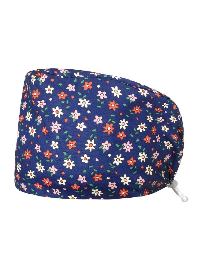 NIBEMINENT Nice-looking Printing Doctor Hat Surgical Cap for Long Hair Classic Nurse Baotou Caps Women Men Sweat-absorbent Towel Scrub Hat