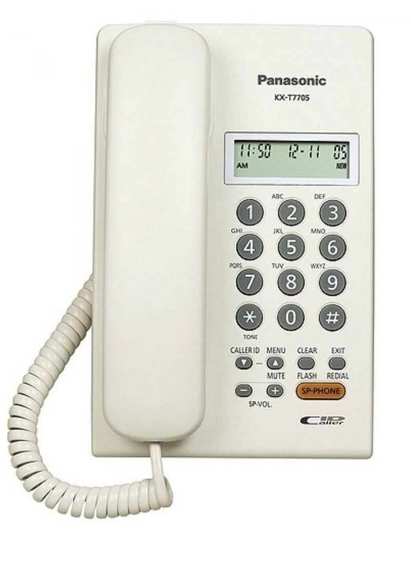 Panasonic KX-T7705SX Analog Corded Double Line, Speakerphone With Caller ID