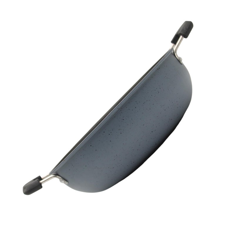 LAZYwindow 26 cm Nonstick Kadhai, 3L Capacity, Black - Durable & Stylish Cookware Pack of 2 - Image 2