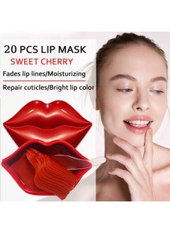 Charm Kiss 20Pcs Moisturizing Lip Mask Lip Sleep Mask Reduces Lip Lines And Restores Moisture Lip Mask Effectively Nourishes The Lip Skin Gel Treatment Lip Masks Plumping Lips Mask Lip Care Products (Red)  - Image 4