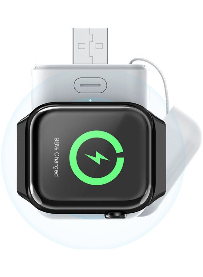 Raxoom Portable Wireless Charger 1000Mah Power Bank For Apple Watch White - Image 4