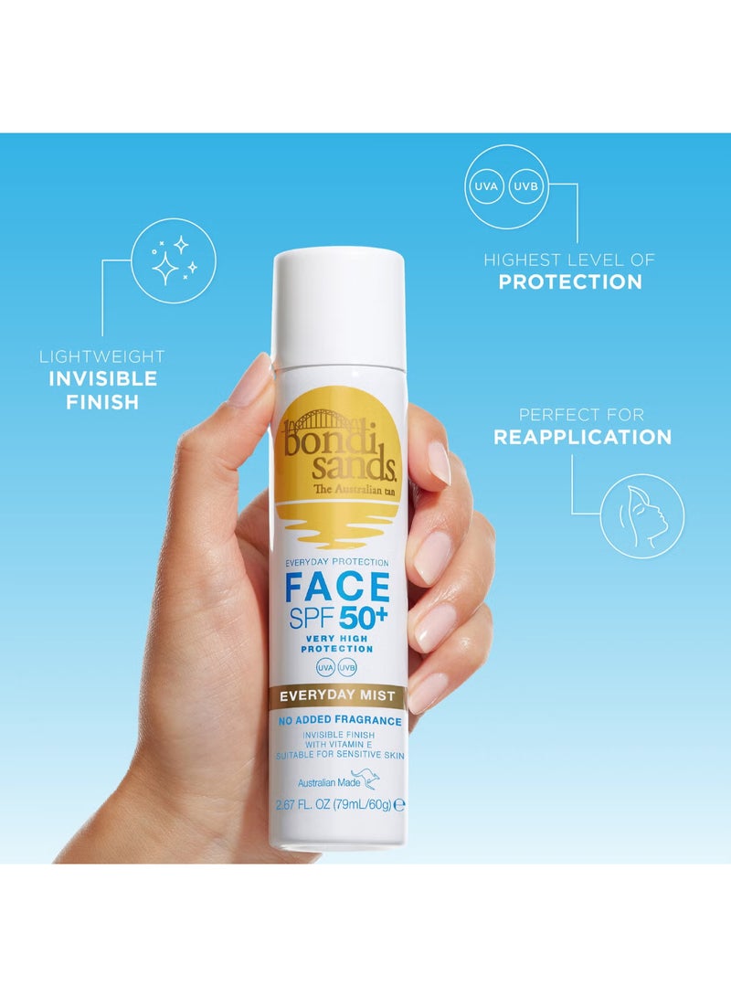 BONDI SANDS Continuous Spray SPF 50+ Sunscreen Mist - Quick, Even Application for Hard-to-Reach Areas, Fragrance-Free for Sensitive Skin (160 g) - Image 3