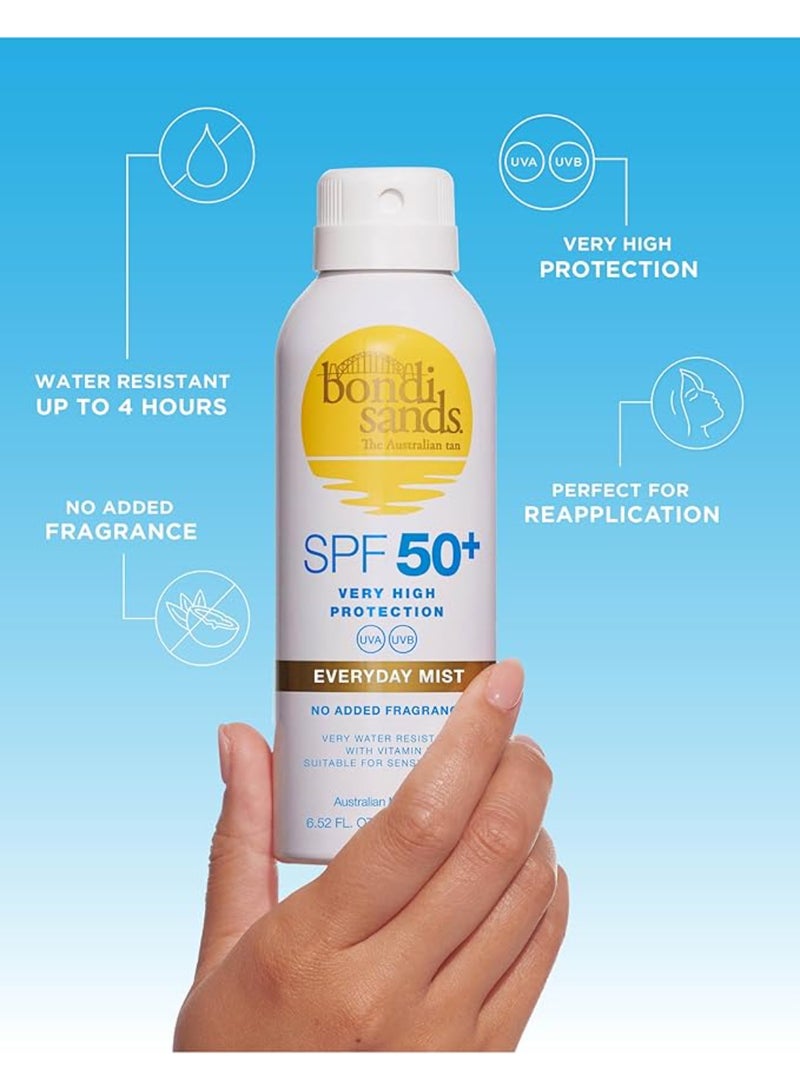BONDI SANDS Continuous Spray SPF 50+ Sunscreen Mist - Quick, Even Application for Hard-to-Reach Areas, Fragrance-Free for Sensitive Skin (160 g) - Image 2