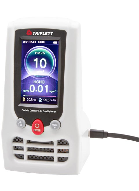Triplett EPC175 Particle Counter and Air Quality Meter Displays Air Temperature Relative Humidity Formaldehyde HCHO and TVOCs
