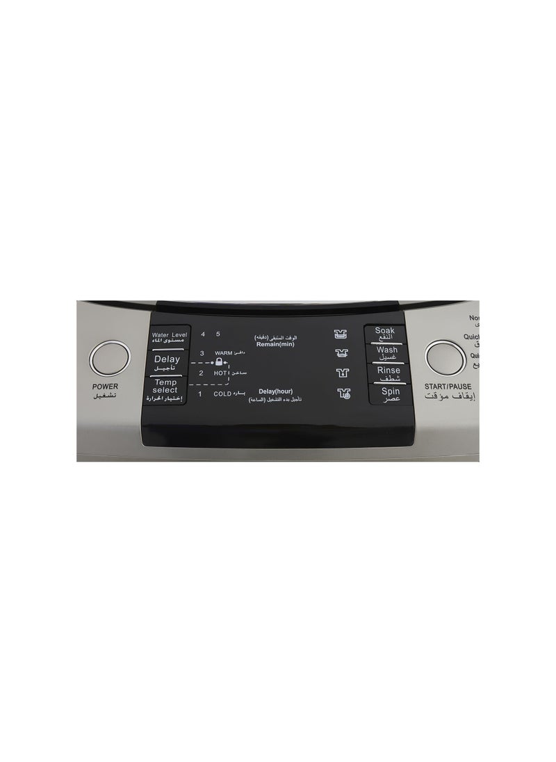 White Point - Top Loading Washing Machine, 14 Kg, Silver - WPTL14DGSCM - Image 1