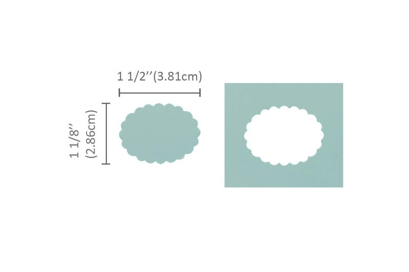 BiraBira Bira Craft 1.5 inch Scalloped Ellipse Scalloped Oval Lever Action Craft Punch for Paper Crafting Scrapbooking - Image 2