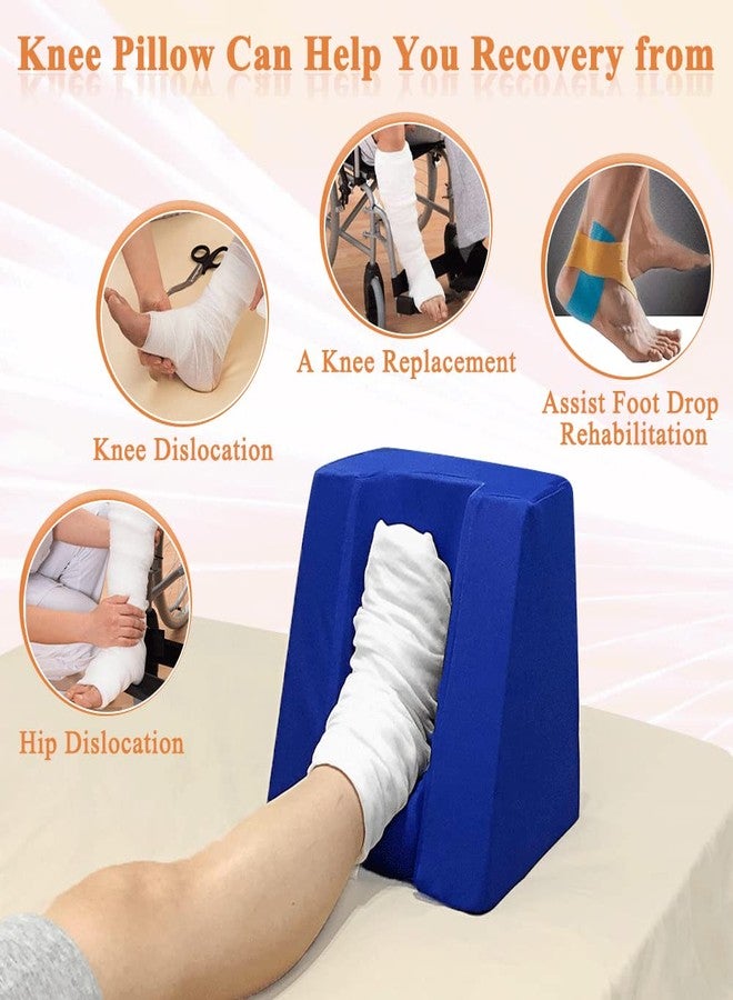 Zelen Knee Surgery Pillow Leg Elevation Pillow for After Knee Surgery Acl Recovery Leg Sleeping Knees Pillow Wedge Elevated Leg Pillow Elevation Foam Wedge Ankle Support Pillow for Legs Circulation - Image 3