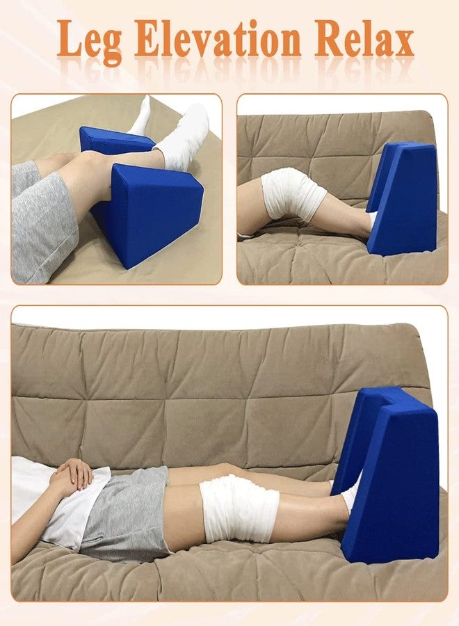 Zelen Knee Surgery Pillow Leg Elevation Pillow for After Knee Surgery Acl Recovery Leg Sleeping Knees Pillow Wedge Elevated Leg Pillow Elevation Foam Wedge Ankle Support Pillow for Legs Circulation - Image 4