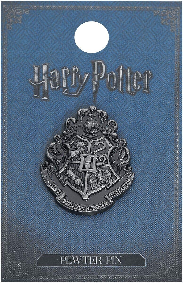 Harry Potter Hogwarts School Crest Pewter Lapel Pin - Image 1