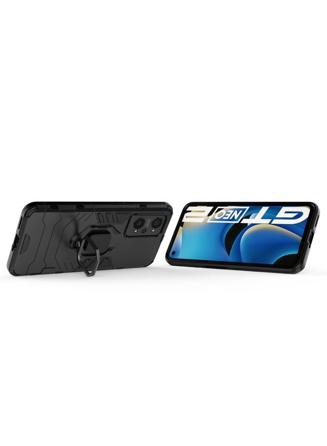 اس-توب جراب لهاتف OPPO Realme GT Neo2 5G مقاوم للصدمات مصنوع من مادة PC + TPU مع حامل حلقي مغناطيسي - Image 5