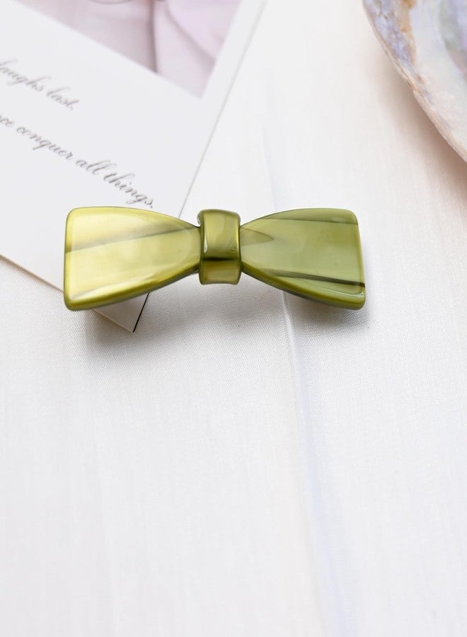 Prettyou French Barrettes，Acetate Hair Clips for Women Side Clips for Thin Hair，bang clip，pack of 3， (red，green，brown, 2.36‘’) - Image 3