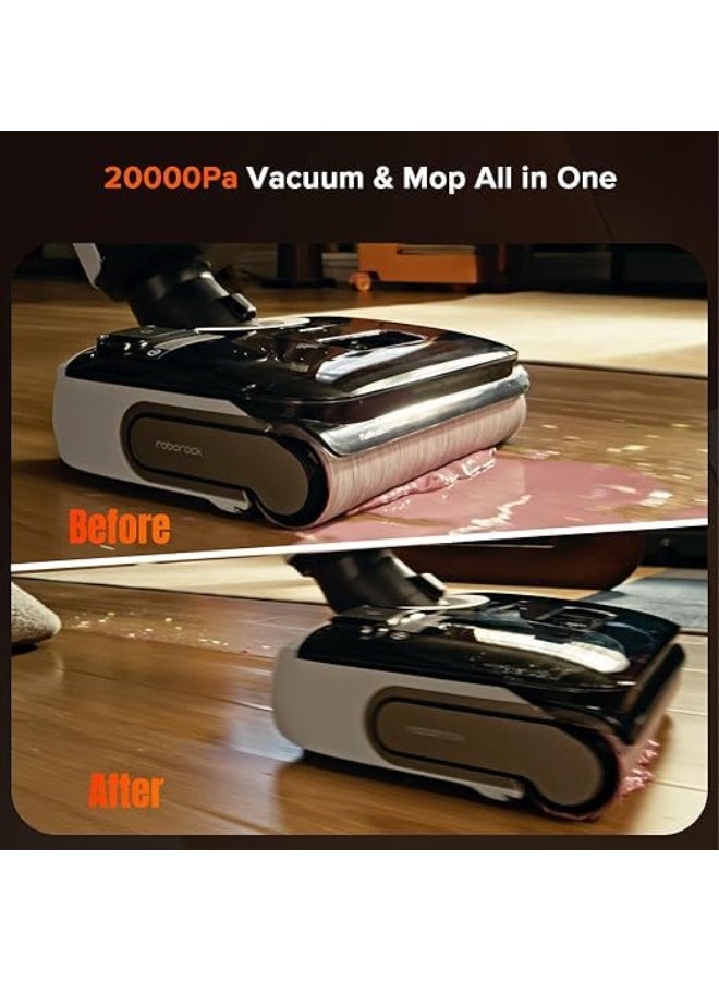 Roborock F25 RT Cordless Wet Dry Vacuum Cleaner,180° Lie-Flat Floor Cleaner Machine,90°C Edge to Edge Self-Cleaning,Vacuum Mop All in One,40Mins Runtime Electric Floor Cleaner 20000 Pa for Home - Image 2