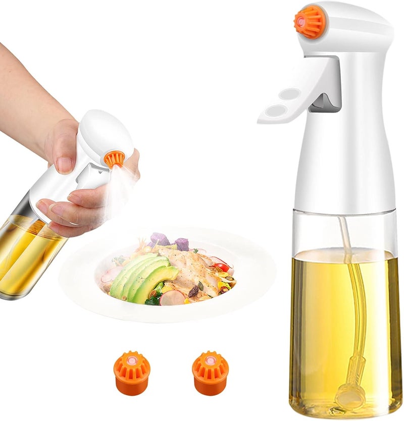 MAKINGTEC Oil Sprayer for Cooking, 210ml Olive Oil Sprayer Oil Mister, Premium Glass Oil Spritzer Oil Bottle, Air Fryer Accessories, Widely Used for BBQ, Baking, Salad (White) - Image 1