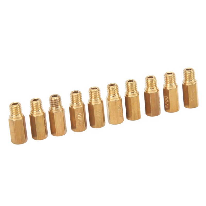 Carburetor Main Jets Set 180-205 Thread 5mm x0.8 Replacement for Keihin PWK PE OKO KOSO - High Strength Metal Carburetor Pilot Jets with 6mm Round Head for Engine Performance - Image 5