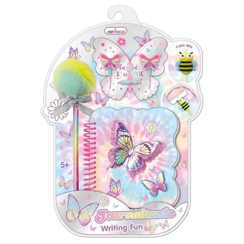 Hot Focus Tie Dye Butterfly Journaltastic Writing Fun Set (4 Pieces) - Image 1